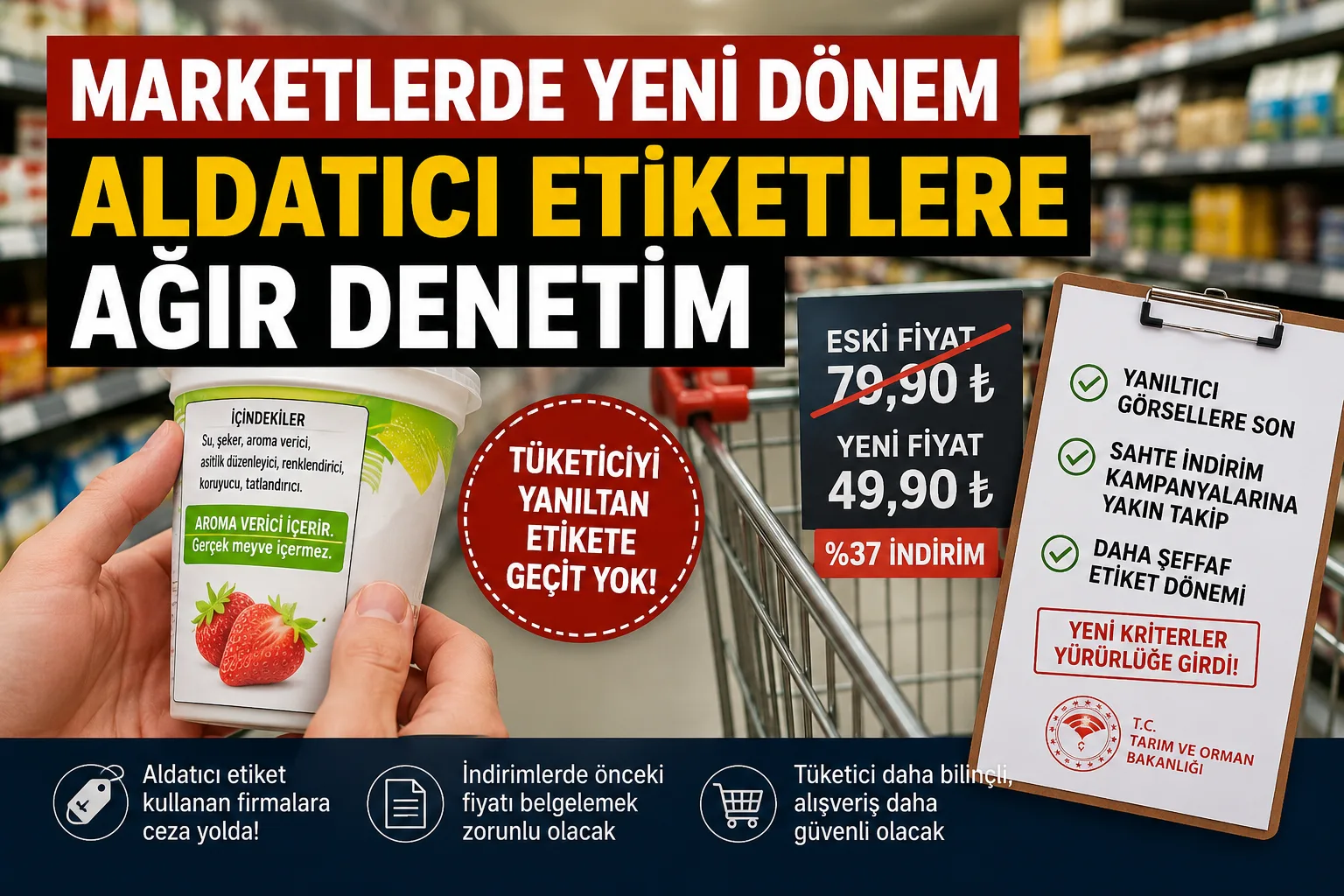 Marketlerde Yeni Dönem: Aldatıcı Etiketlere Ağır Denetim
