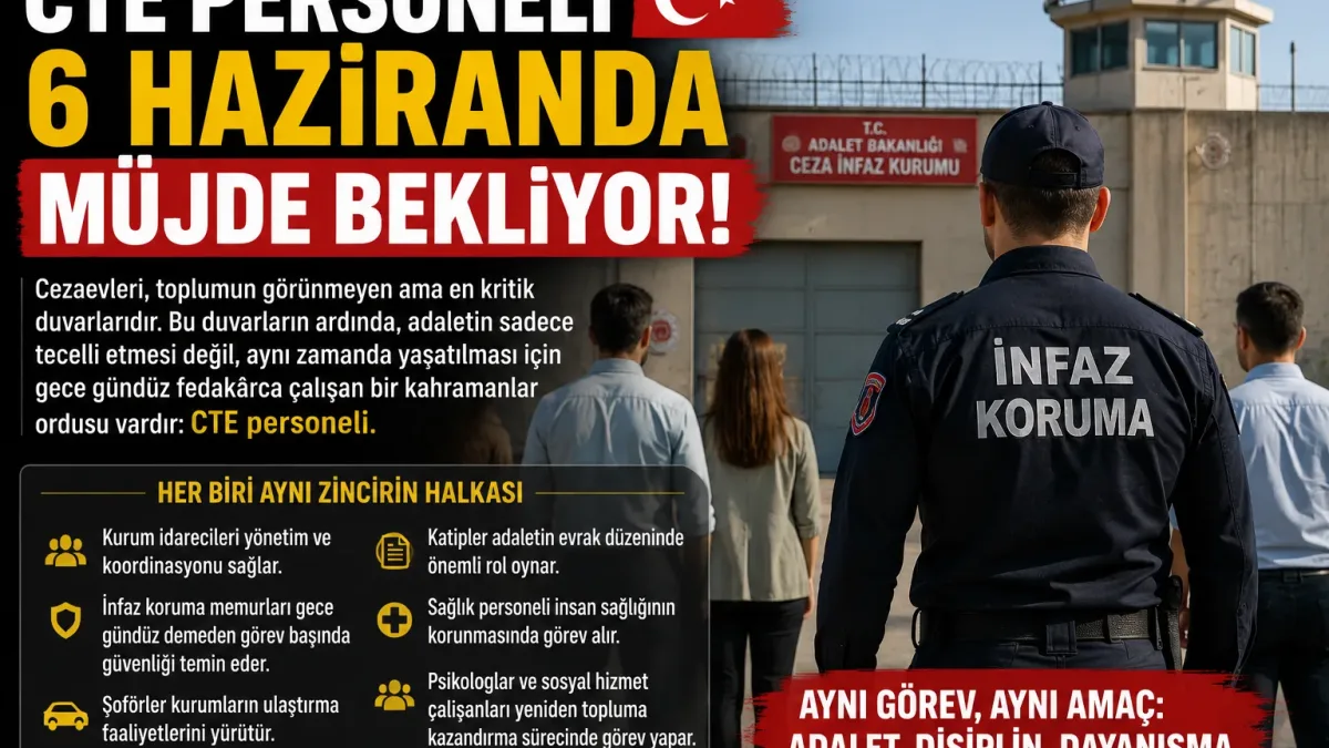 CTE Personeli 6 Haziran’a Kilitlendi: Adaletin Görünmeyen Kahramanları Müjde Bekliyor