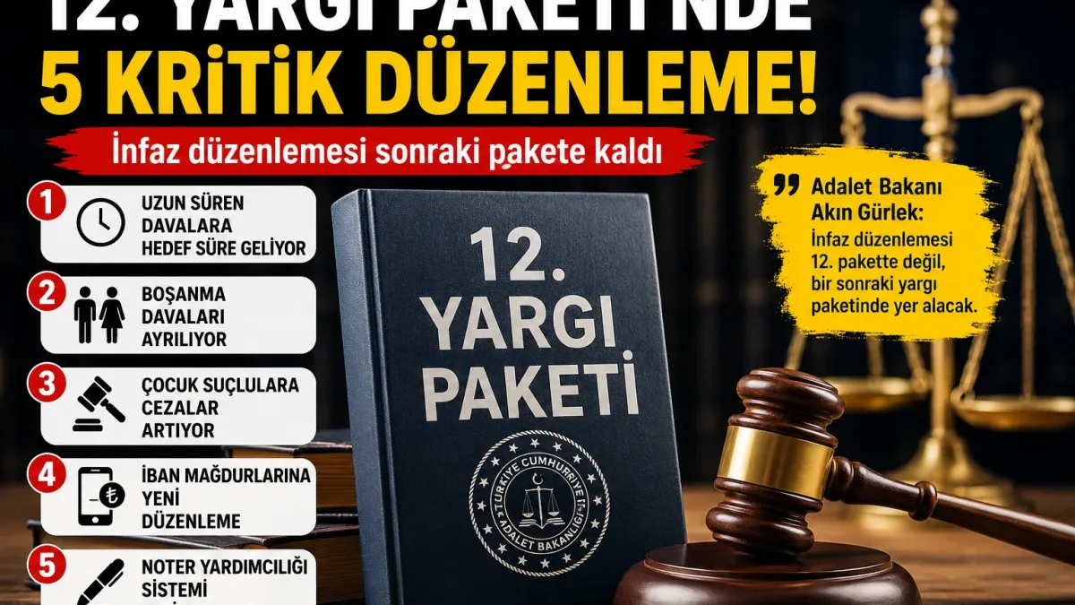 12. Yargı Paketi’nde Dikkat Çeken 5 Düzenleme Netleşiyor: İnfaz Düzenlemesi Sonraki Pakete Kaldı