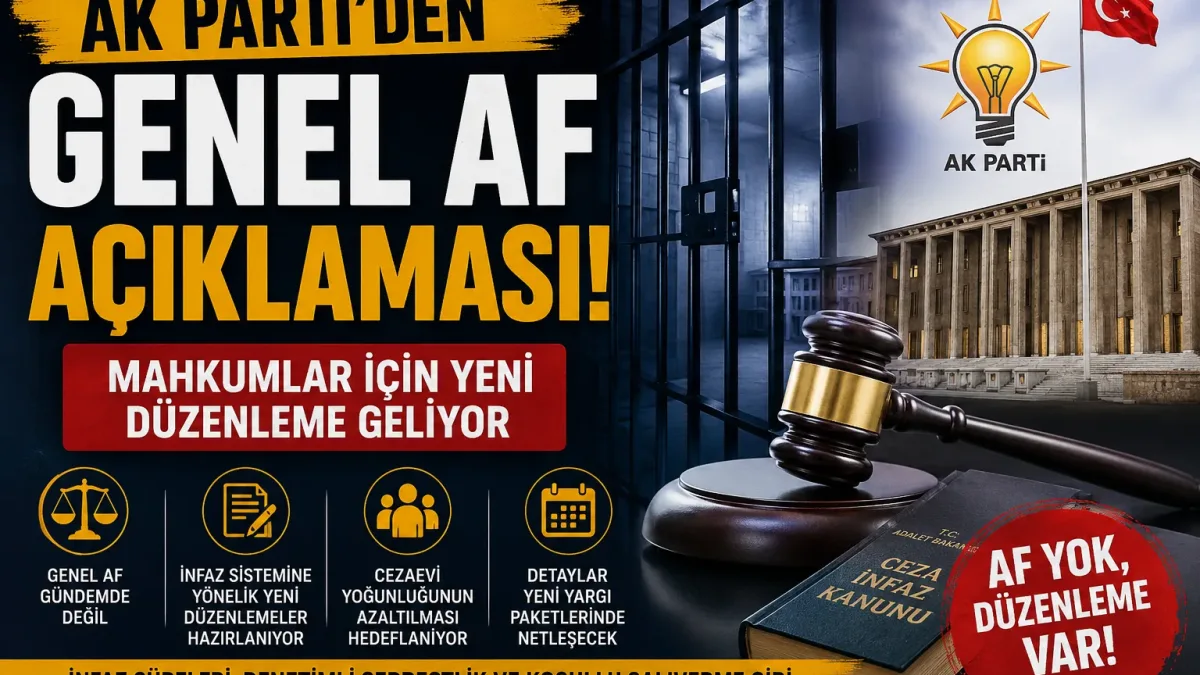 AK Parti’den Cezaevleri İçin Yeni Düzenleme Mesajı: “Genel Af Değil, İnfaz Düzenlemesi”