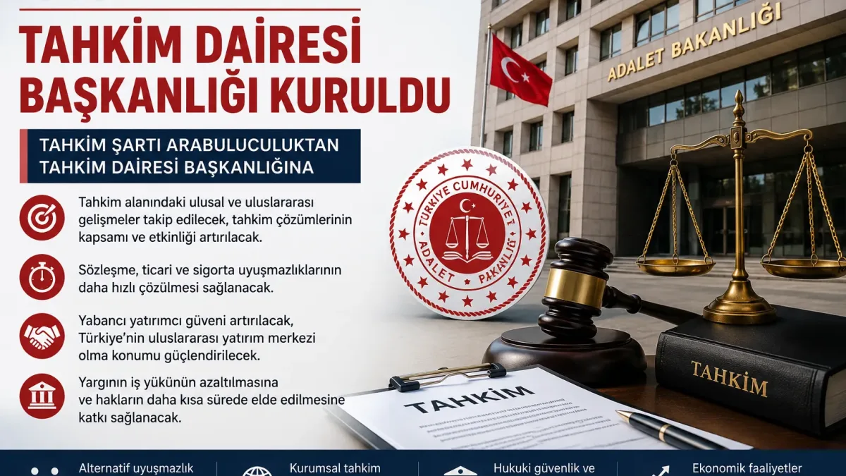 Adalet Bakanlığı’nda Yeni Dönem: Tahkim Dairesi Başkanlığı Kuruldu