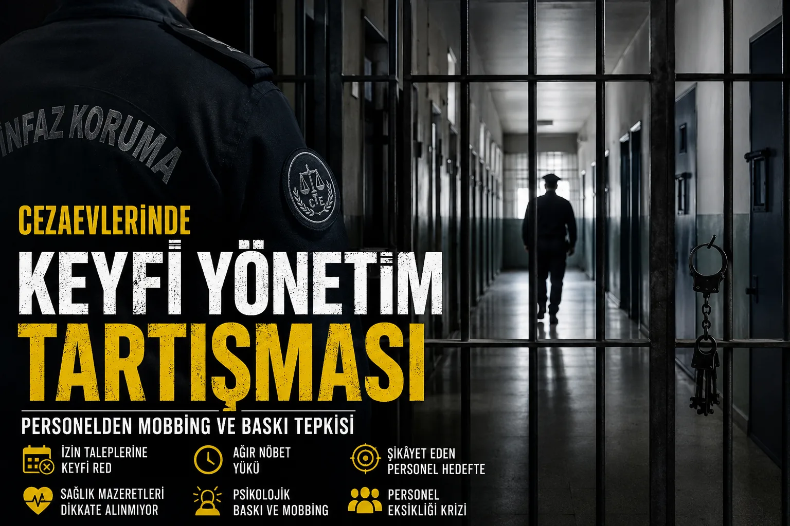 Cezaevlerinde Keyfi Yönetim Tartışması: Personel Baskısı, Mobbing İddiaları ve Adalet Sisteminde Sessiz Kriz