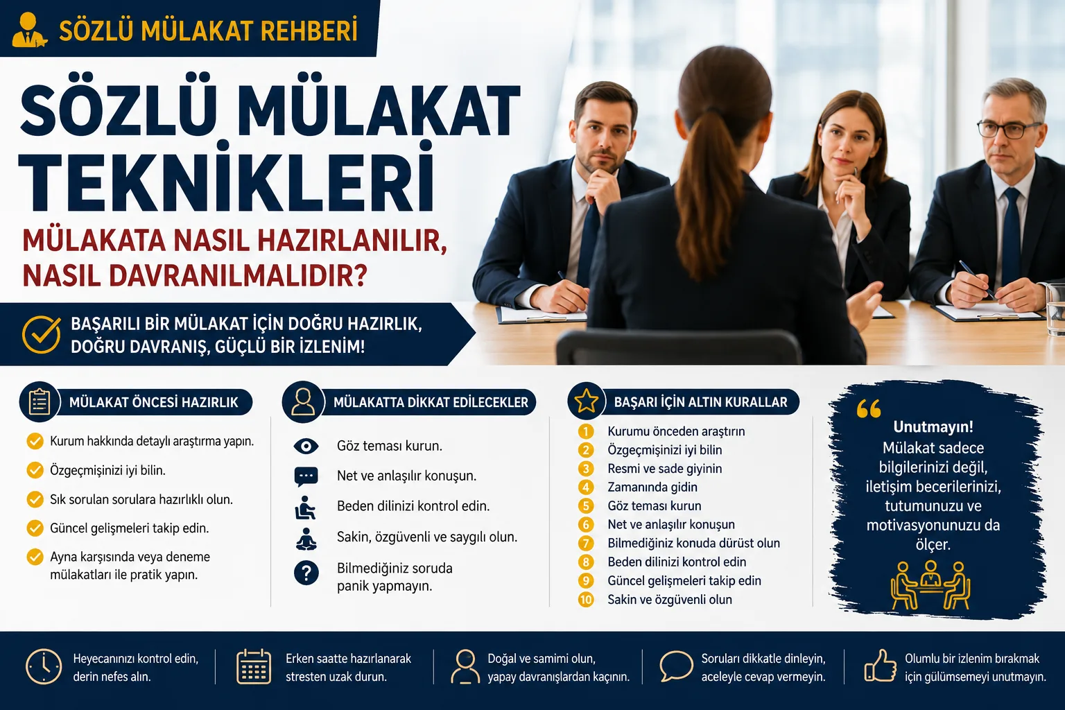 Sözlü Mülakat Teknikleri: Mülakata Nasıl Hazırlanılır, Nasıl Davranılmalıdır?