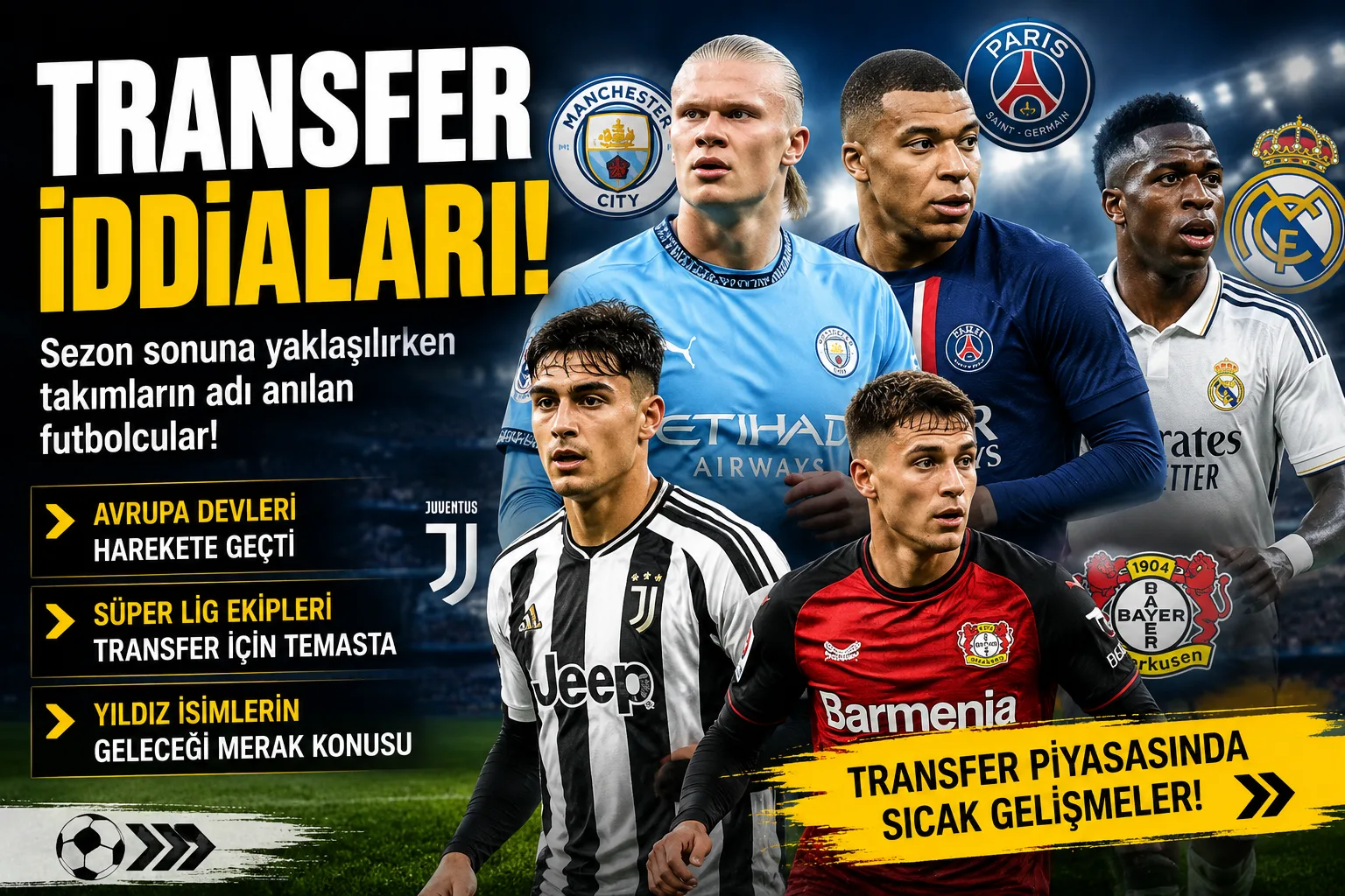 Transfer Piyasası Hareketlendi: Dev Kulüplerin Radarındaki Yıldız İsimler